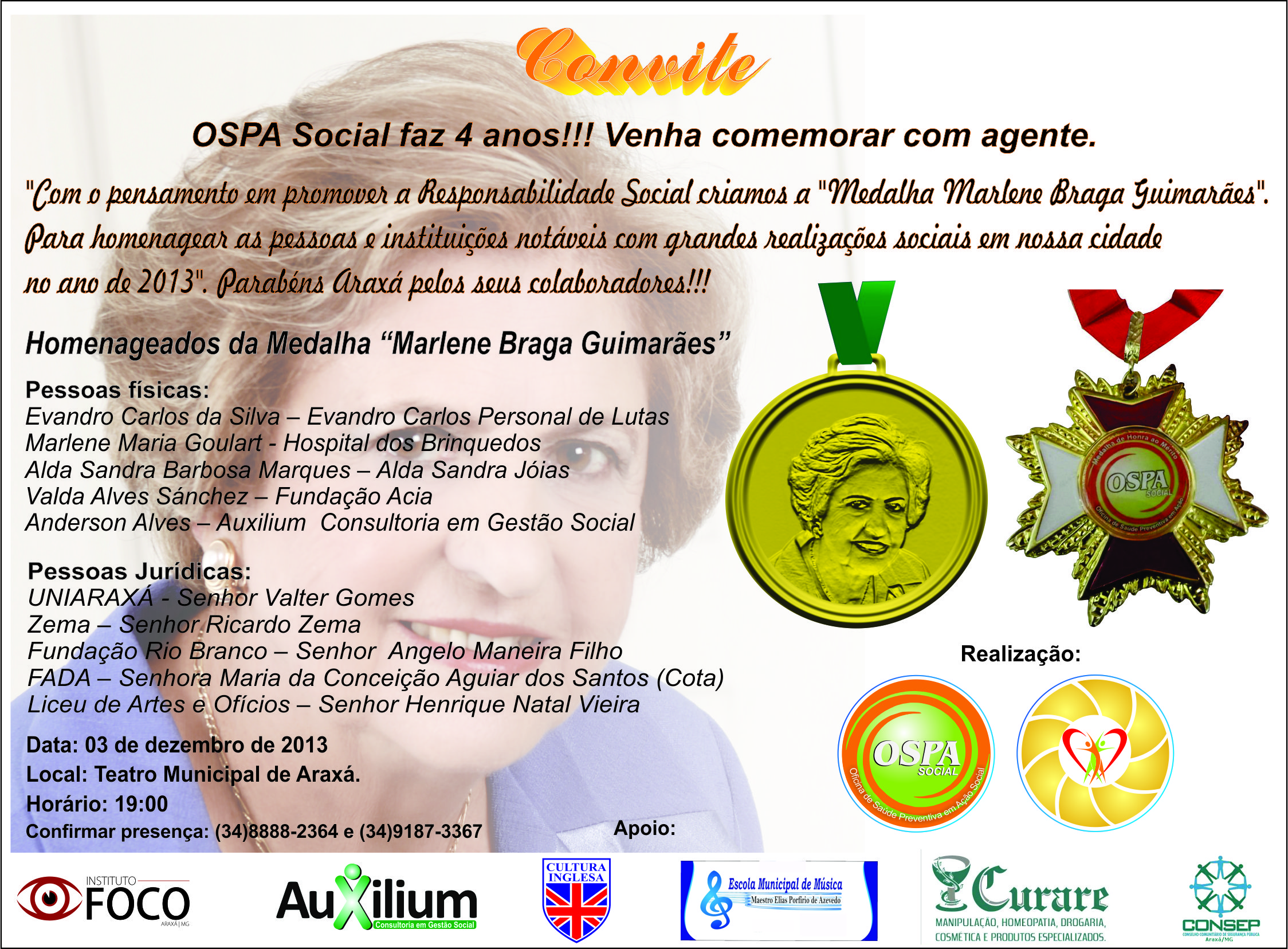 convite medalha