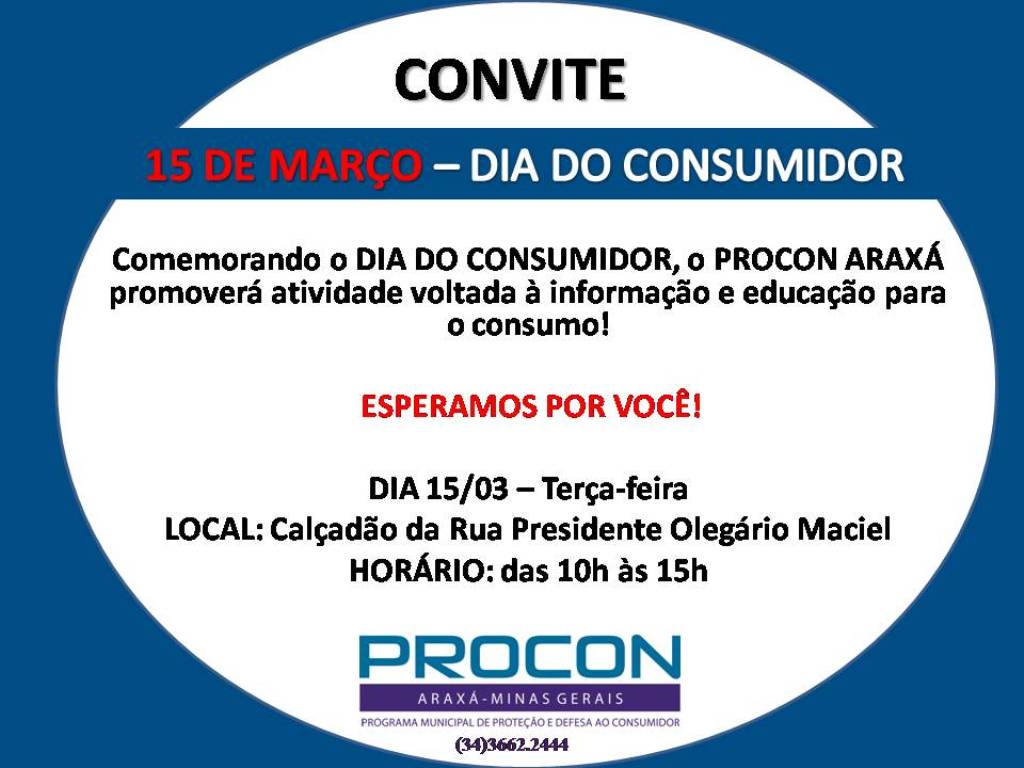Convite Dia do Consumidor